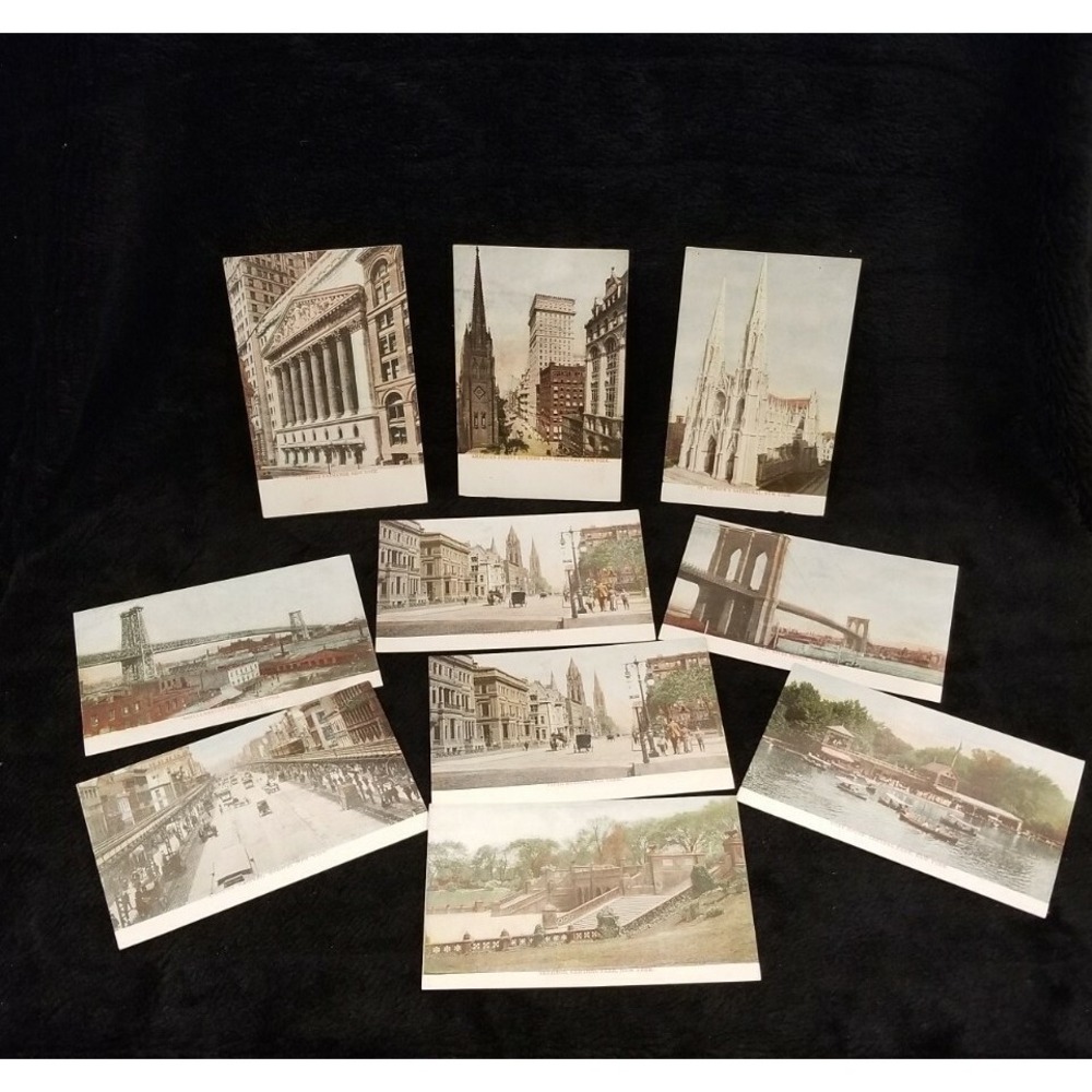 Antique‎ Postcards S.Dattilo & Co. Set Of 10 Scenes Of New York UNUSED